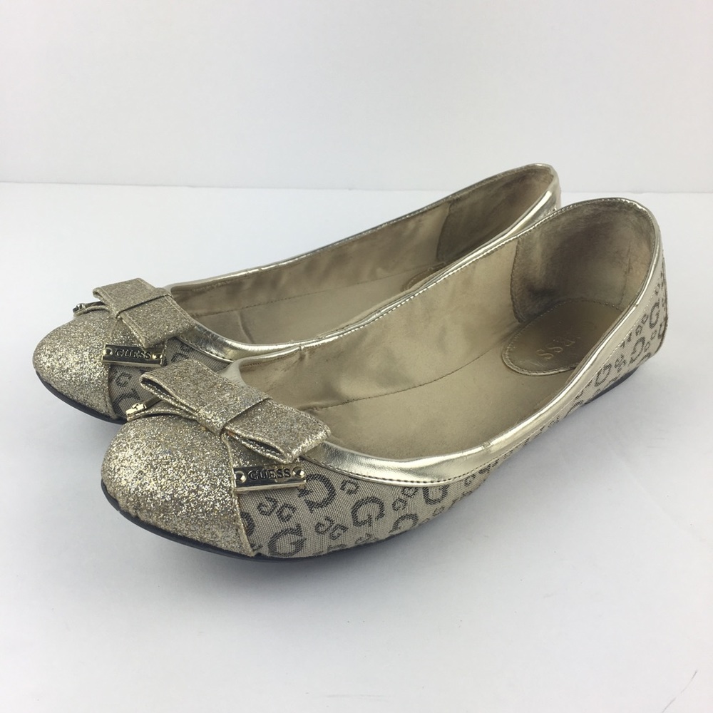 Guess Gold Ballerina Flats